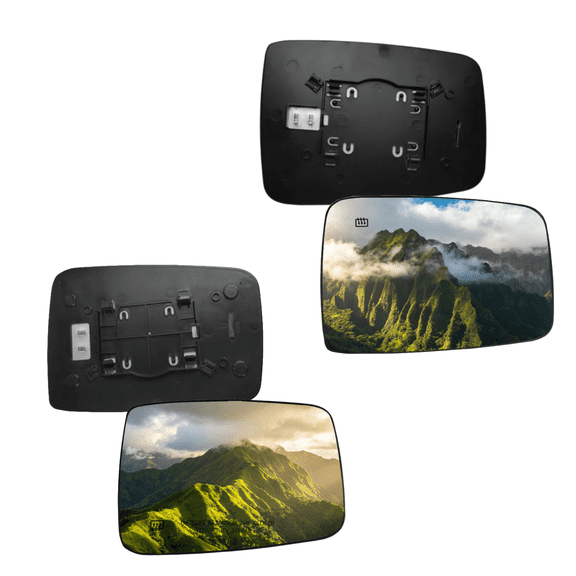 ABLEWIPE Left & Right Rearview Mirror Glass Fit for Ram 1500 2013 R/T, Exterior Mirror Glass Heated Power Passenger & Driver, Set of 2