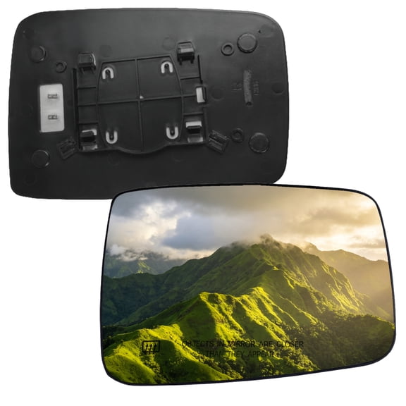 ABLEWIPE Right Rearview Mirror Glass Fit for Ram 1500 2013 R/T, Exterior Mirror Glass Heated Power Passenger, Set of 1