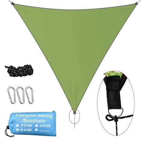 ABLINK Triangle Sun Shade Sail 10'X10'X10' Permeable Canopy for Patio Garden Yard Deck Pergola Balcony-Army Green