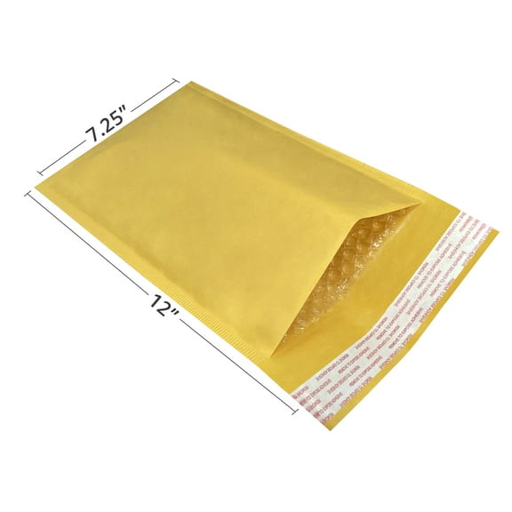 ABM Direct Kraft Bubble Mailer 7.25" x 12" #1 - Pack of 100