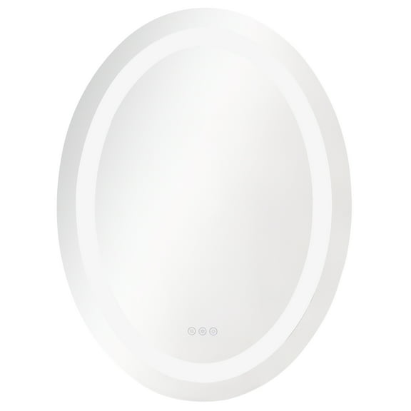 ABM01O 24" W x 32" H Oval LED Anti-fog Bathroom Vanities Wall Mirrors