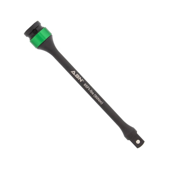 ABN 1/2” Inch Drive 8” Inch Long Torque Socket Extension Bar – Green 65 ft/lb