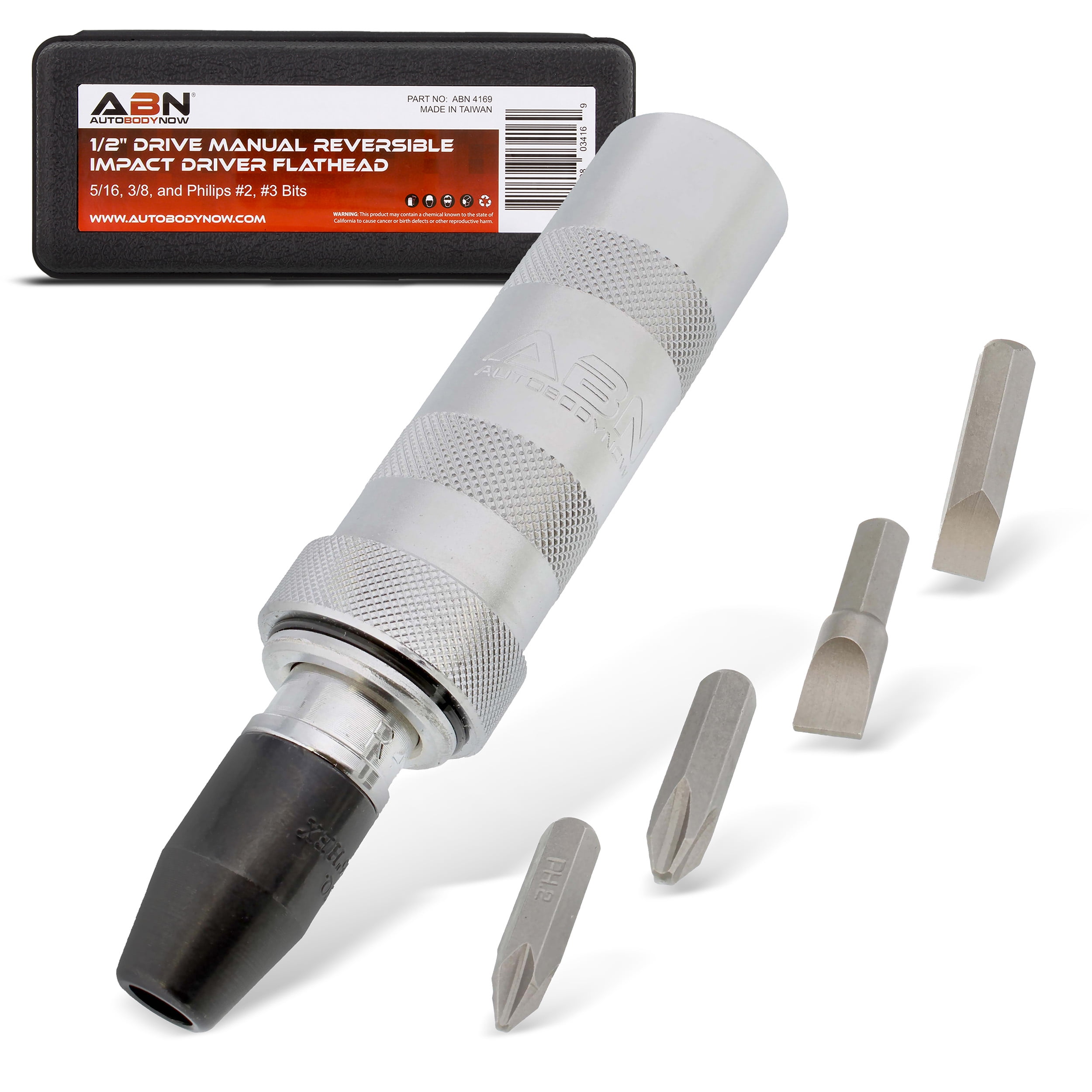 ABN 1 2in Reversible Hand Held Impact Driver and Impact Screwdriver Bits Set Walmart
