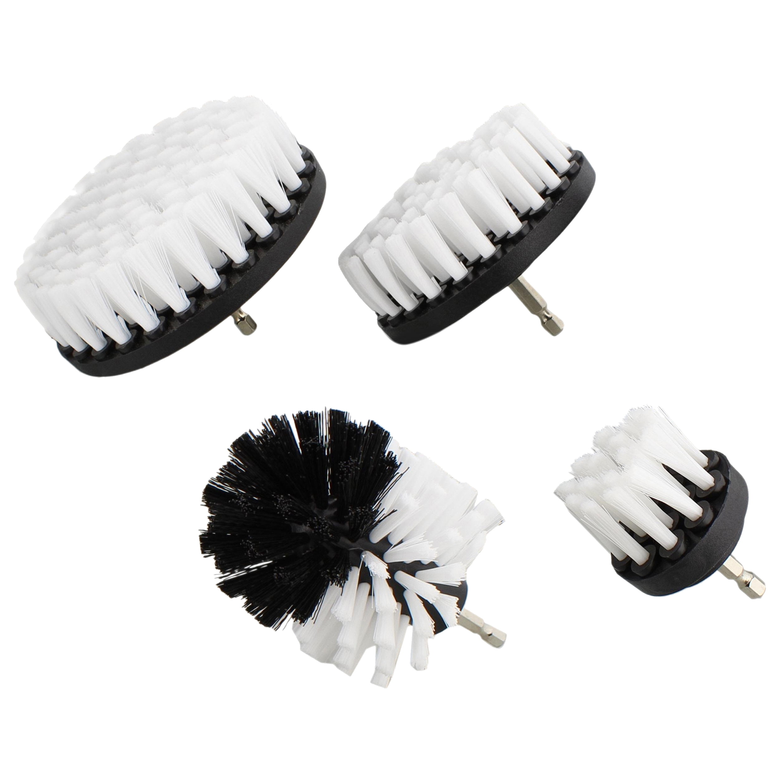 CaddyClean Black 4 Soft Scrub Brushes Light Duty 0.25 Bristles