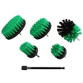 thumbnail image 1 of ABN 1/4in Green Med Bristle Drill Scrubber Brush Kit - 5pc with 1pc Extension, 1 of 2