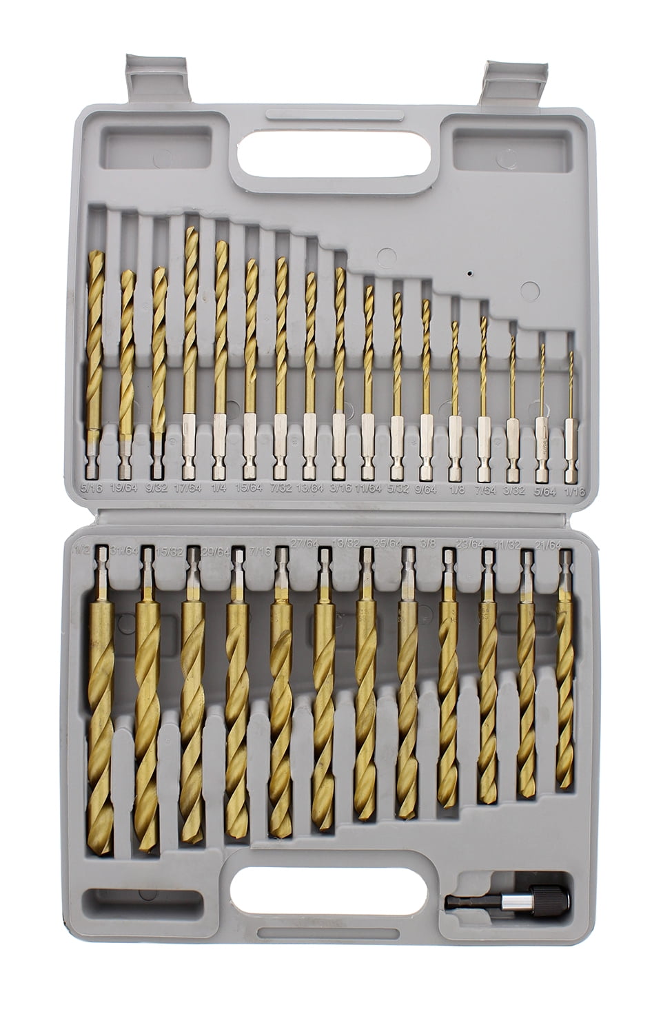 ABN 1/4in Hex Shank Drill Bit Set 30pc Quick Change Titanium Twist Drill Bit Set