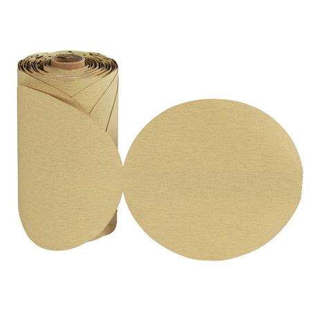 ABN 220 Grit Sandpaper Roll - 6 IN Round Sanding Discs with Adhesive Back, 100Pc