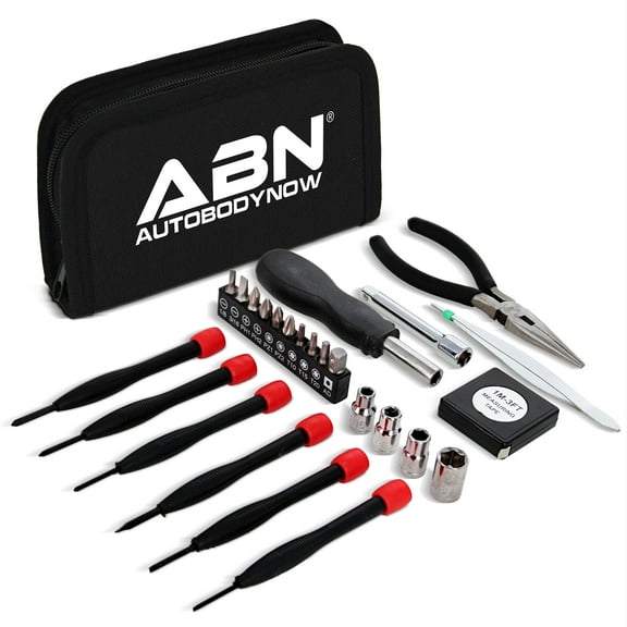 ABN 25pc Tri-Fold Mini Tool Set for Dorm Travel - Basic Tool Set for Home Repair