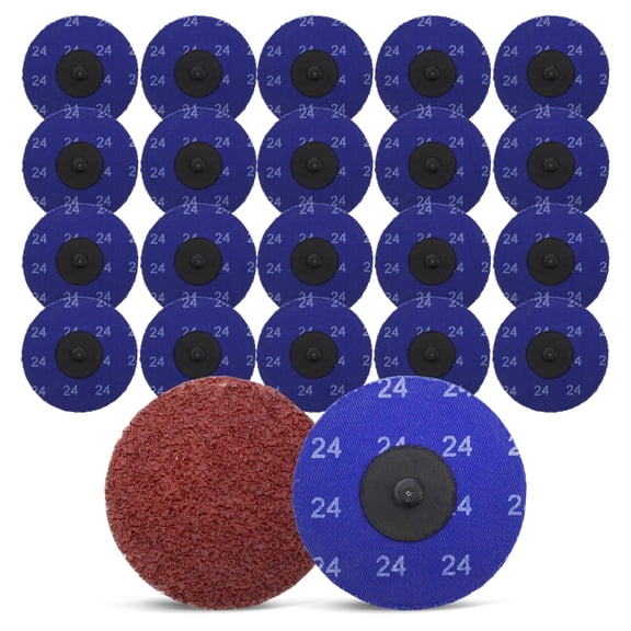 ABN 3” Inch 24 Grit Aluminum Oxide Sanding Discs 25-Pack