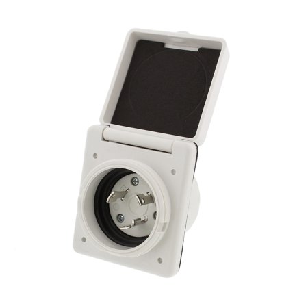 ABN 30 A 125 V White Shore Power Electrical Outlet