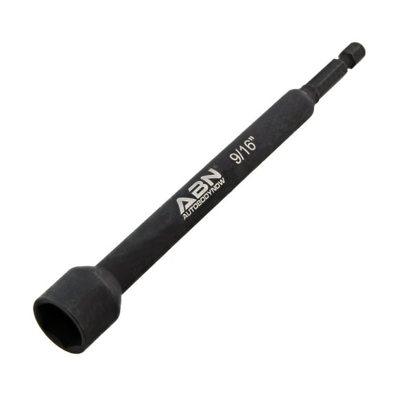 ABN 9/16 IN Impact Nut Driver Bits Extended Magnetic Sockets, 1/4 IN Shank