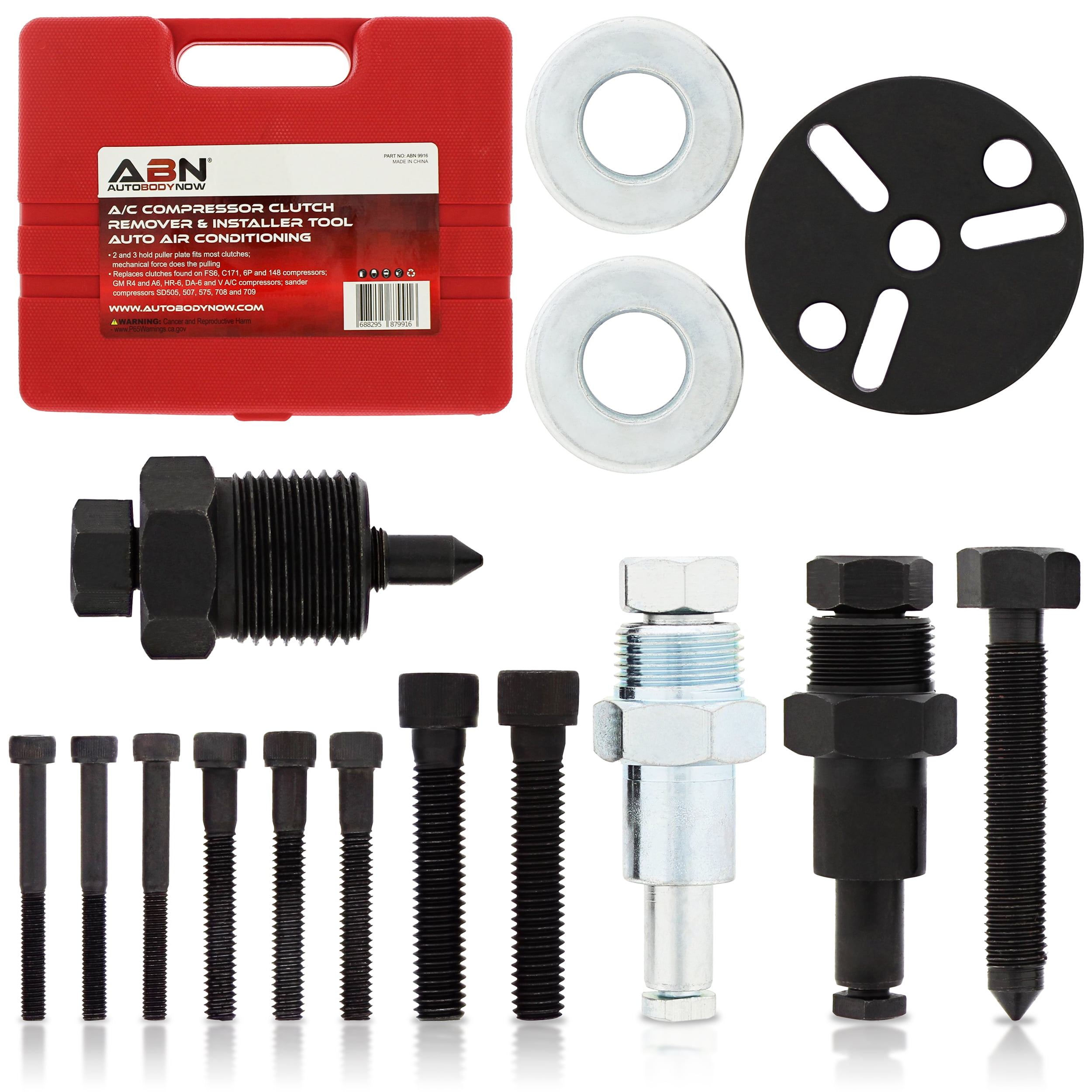 ABN Air Conditioning Compressor Clutch Removal AC Tool Kit for GM Ford