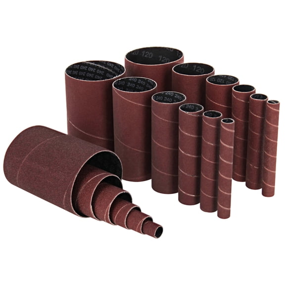 ABN Aluminum Oxide Wood Sanding Sleeves 18-Pack 4.5 Inch Long Sandpaper Rolls