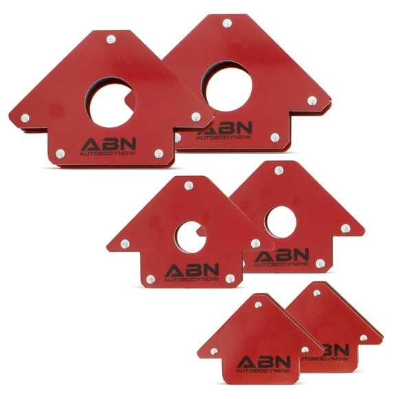 ABN Arrow Welding Magnet - 6pk Positioning Square Welding Clamps 25lb 50lb 75lb