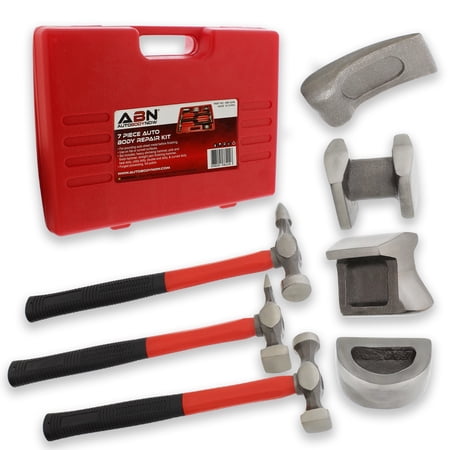 ABN Autobody Shaping Forming Repair 7pc Kit Fender Roller Dent Remover Tool Set