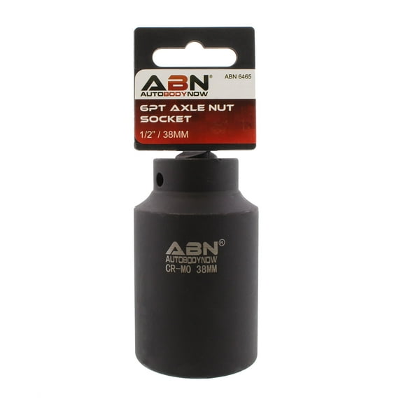 ABN Axle Nut Socket 38mm 1/2" Inch Drive Universal for 6pt Axle Nut on Vehicles