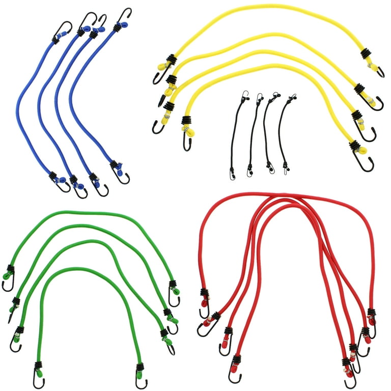 ABN Bungee Cords - 20pk Strong Assorted Small Bungee Cords With