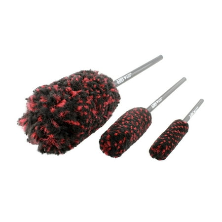 ABN Car Detailing Wheel Brush - Long Handle Wheel Brush for Tires and Rims - 3pc
