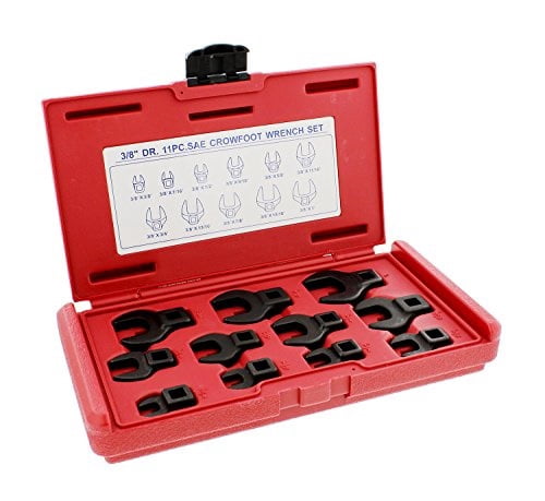 abn crowfoot wrench sae standard 3/8in drive 11-piece set for when regular sockets/wrenches cannot get the job done