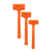 ABN Dead Blow Hammer Mallet 3-Piece Set with Non-Marring Rubber Coating