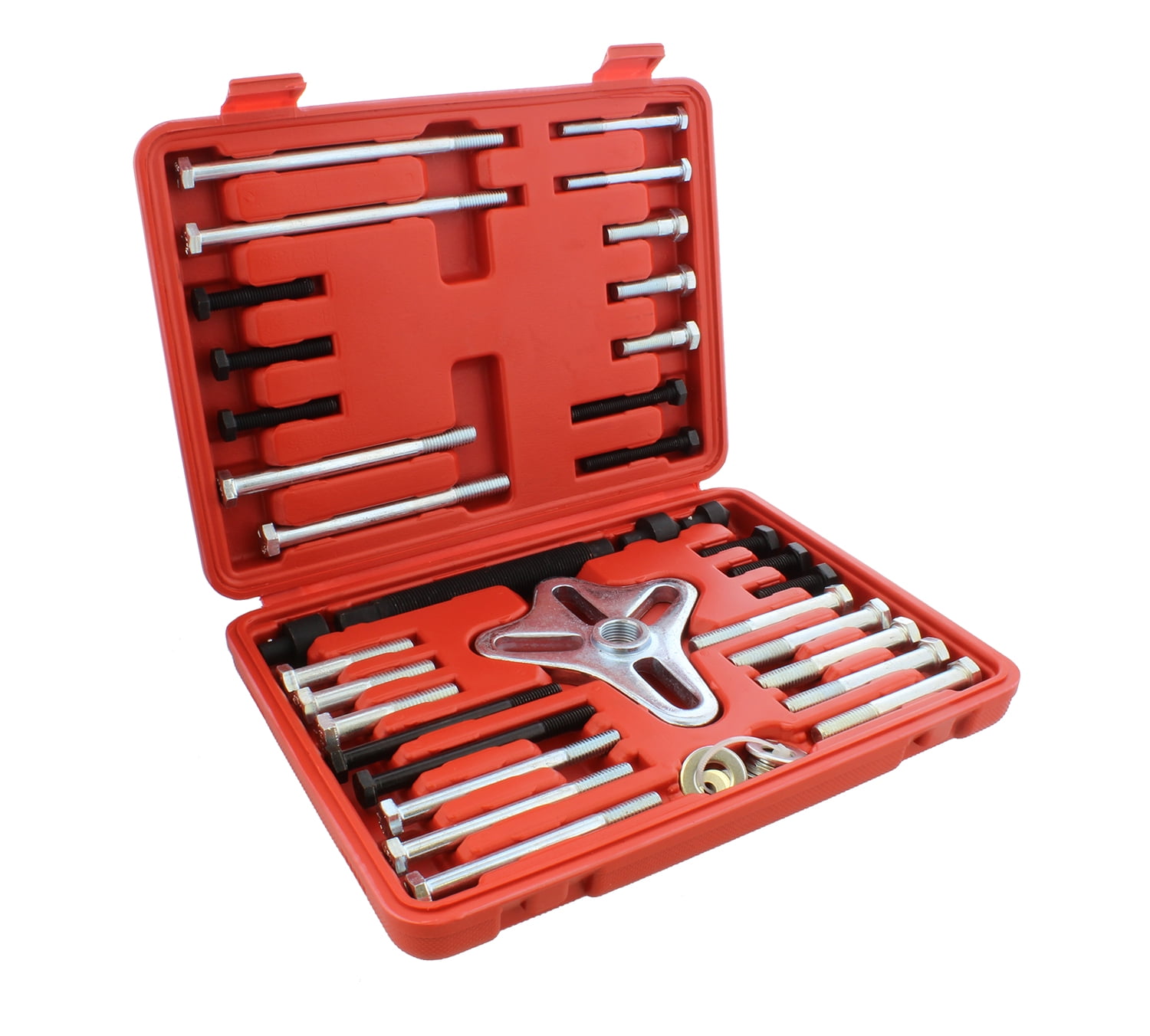 Silverline Harmonic Balancer / Flywheel Puller Set – 46-Piece Gear & Pulley Kit