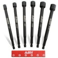 thumbnail image 1 of ABN Impact Nut Driver Set - 6pc SAE Extended Driver Bits Magnetic Tip Sockets, 1 of 2