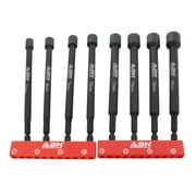 ABN Impact Nut Driver Set - 8pc Metric Extended Driver Bits Magnetic Tip Sockets