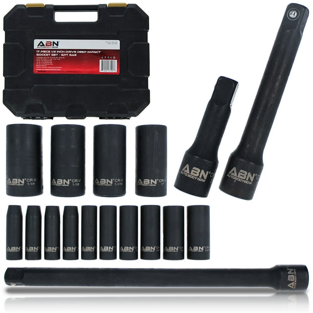 VCT 17-Piece 1/2-Inch Drive Air Impact Wrench Kit With Sockets & Case