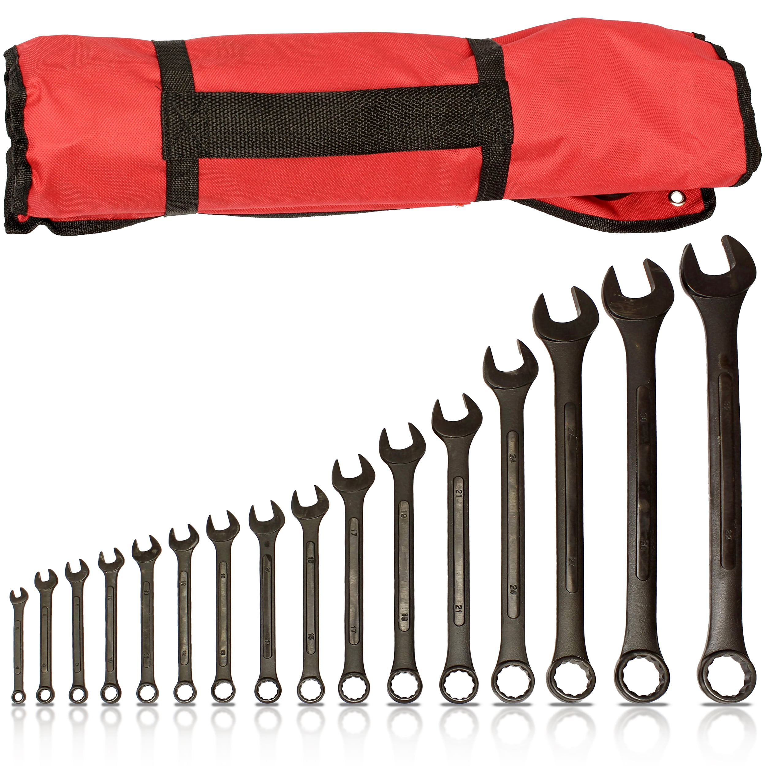 ABN Metric Wrench Set 16 Piece Combination Wrench Set Metric Wrench