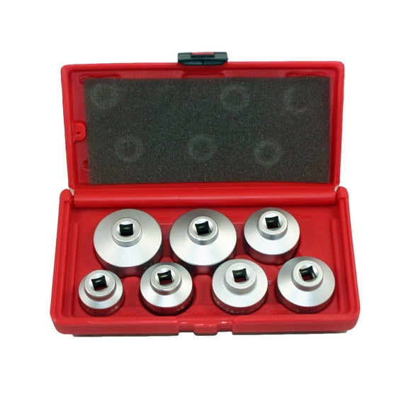 ABN Paper Cartridge Housing Oil Filter Cap Wrench 7-Piece Socket Set Tool Kit