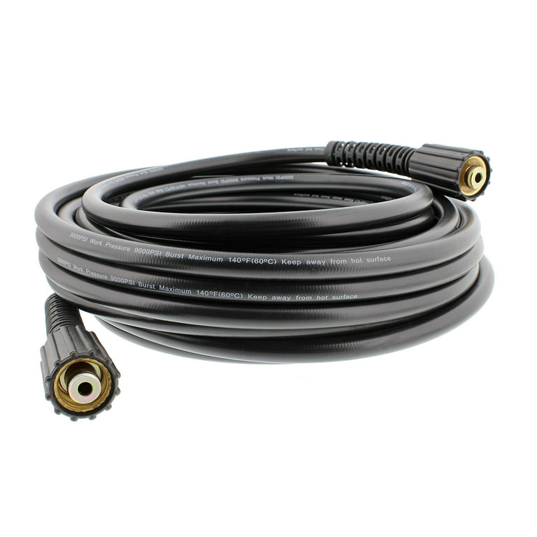 ABN Pressure Washer Hose 50 ft - 1/4 inch Power Washer Hose Kink Resistant 3000 PSI High Pressure Hose with M22 Fittings