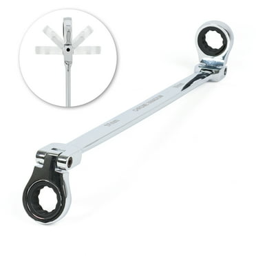 ABN Ratcheting Wrench 17 and 19mm Double End Flex Head Metric Ratcheting Wrench