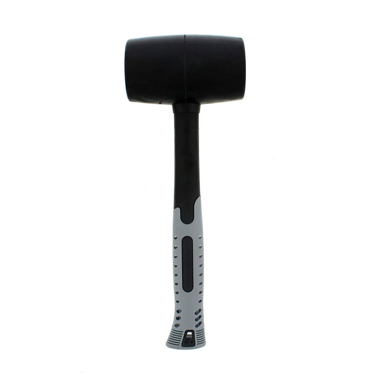 ABN Rubber Mallet 32 Ounce - Shock-Absorbing Fiberglass Handle with Textured CUS