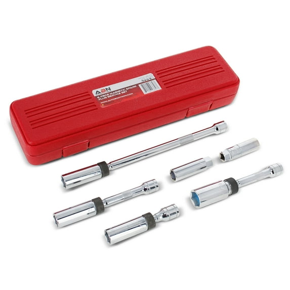 ABN | Spark Plug Socket Set – 6 Piece 3/8” Inch Drive Magnetic Socket Set