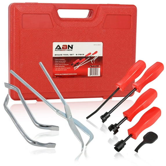 ABN Universal Drum Brake Puller 8-Piece Removal Tool Kit Set with Carrying Case