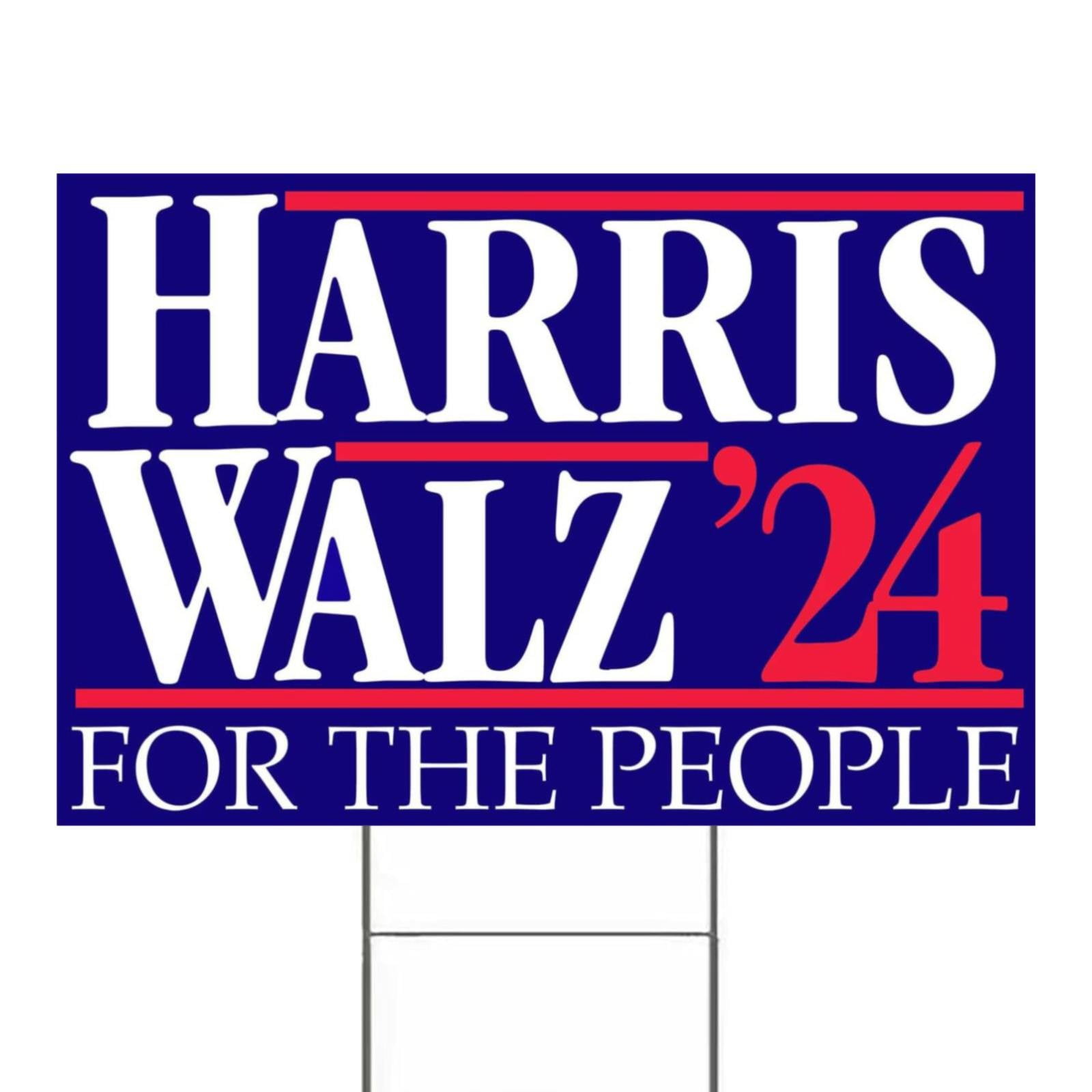 ABNMCA Kamala 2024 For President Yard Sign 18 Card Slot