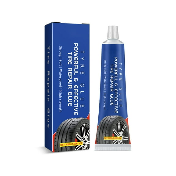ABNMCA Powerful & Effective Tire Glue Black Tire Glue Tyre Glue Tire Sealant Soft Glue 50ml Repair Agent