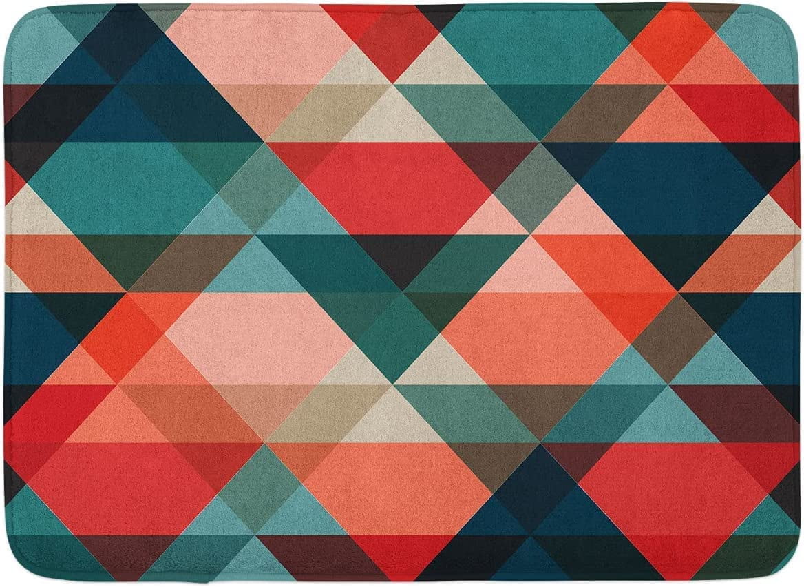 ABOAKRL Abstract Geometric Pattern Vintage Inspired Funny Doormat Home ...
