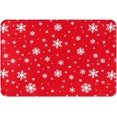 ABOAKRL Bath Rugs Cute Falling Snowflakes Door Mat Outdoor Winter