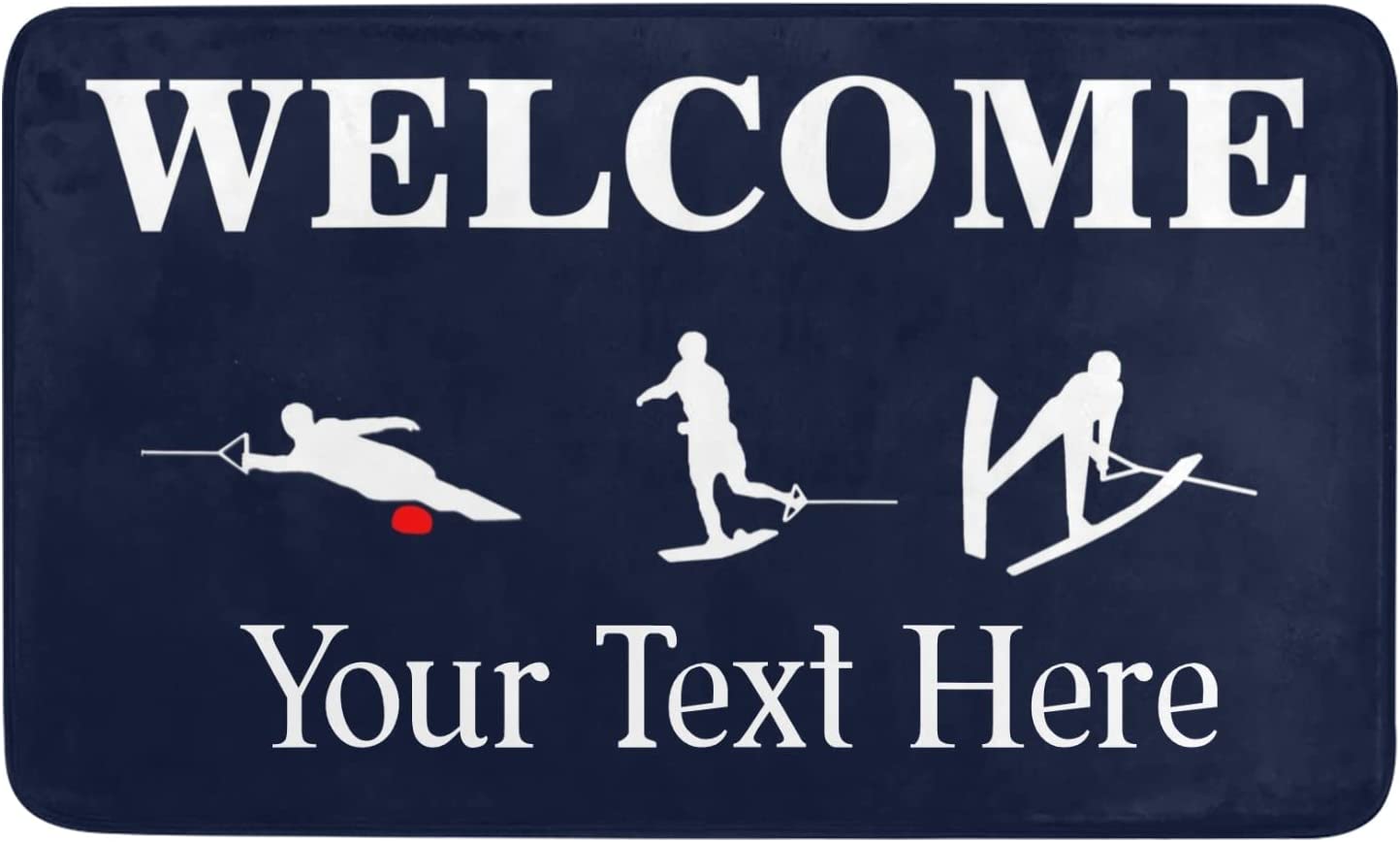 ABOAKRL Beach Coastal White Starfish Durable Doormat Indoor Outdoor