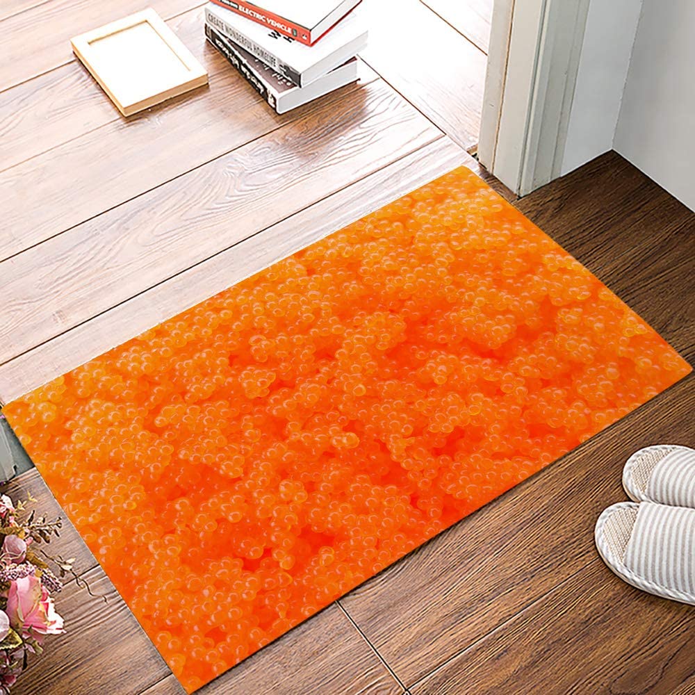ABOAKRL Door mat Funny Doormat Welcome Mat,Food Caviar Texture,Non-Slip ...