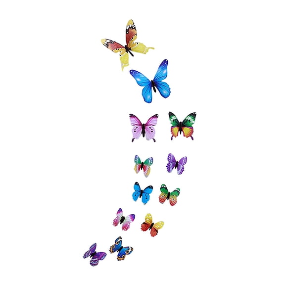 ABODELINE 12 Pieces Glow in The Dark Butterflies for Ceiling 3D Butterfly Decal Sticker Wall Decor DIY Adhesive for Room Nursery Living Room Luminous Realistic Home Garden