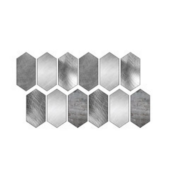 ABODELINE 12 Sheets Green Kitchen Backsplash Tiles Peel and Stick, Long Hexagon Self Adhesive Wall Tile Stick On Backsplash Tiles Sticker for Bathroom RV Fireplace