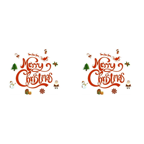 ABODELINE 2 Pack Christmas Garage Door Decoration Magnet, Merry Christmas Garage Door Magnets Refrigerator Car Magnetic Stickers, Holiday Happy New Year Garage Door Decor Fridge Magnet Decals