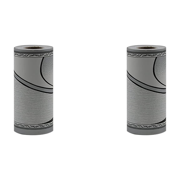 ABODELINE 2 Pack Elegant Silver Grey Molding Wallpaper Border Peel Stick Home Ceiling Decorative Border for Bathroom Living Room Kitchen Each Piece 5.1inch x 32.8ft