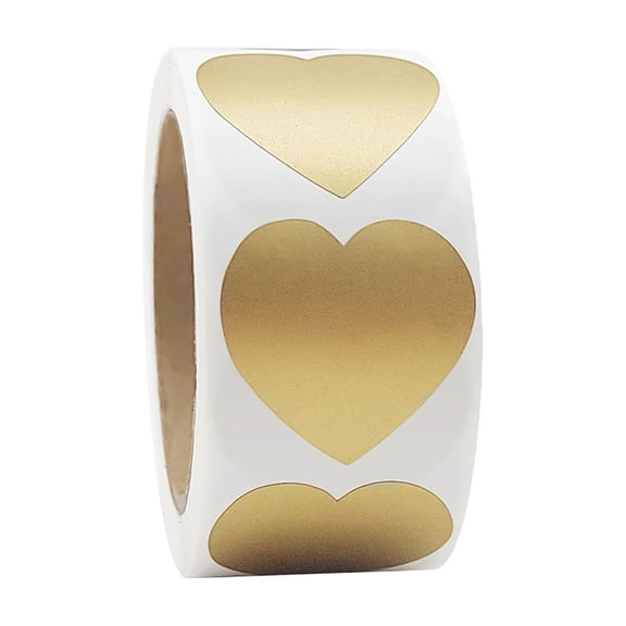 ABODELINE 300 Pcs Heart Shaped Sticker 1 Inch Self-Adhesive Love Label Heart Decorations for Envelope,Valentine Day,Wedding Party
