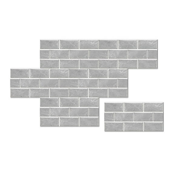 ABODELINE 3D Wall Panels Peel and Stick,3D Brick Wallpaper Peel and Stick, 6 Pack Waterproof PVC Stone Self-Adhesive Wall Panel for Living Room,Lobby Bedroom Hotel Office Decoration