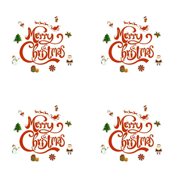 ABODELINE 4 Pack Christmas Garage Door Decoration Magnet, Merry Christmas Garage Door Magnets Refrigerator Car Magnetic Stickers, Holiday Happy New Year Garage Door Decor Fridge Magnet Decals