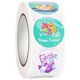 thumbnail image 1 of ABODELINE 500pcs 1 Inch Easter Stickers, Colorful Happy Easter Sticker Roll Round Easter Egg Bunny Decals Self-Adhesive Rabbit Holiday Labels for Kids Gift Wrapping Envelope Cards Party Supplies, 1 of 6
