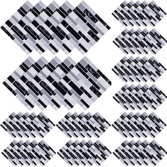 ABODELINE 60 Sheets Peel and Stick Tile Backsplash, 15x15 CM Light Color Stick on Wall Tiles, Self Adhesive Tile Sticker for Kitchen Backsplash and Bathroom